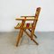 Mid-Century Modern Italian Solid Wood Multi Colored Fabric Folding Chair, 1960s 4
