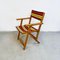 Mid-Century Modern Italian Solid Wood Multi Colored Fabric Folding Chair, 1960s 2