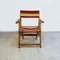 Mid-Century Modern Italian Solid Wood Multi Colored Fabric Folding Chair, 1960s 6