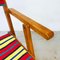 Mid-Century Modern Italian Solid Wood Multi Colored Fabric Folding Chair, 1960s 12