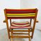 Mid-Century Modern Italian Solid Wood Multi Colored Fabric Folding Chair, 1960s 10