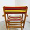 Mid-Century Modern Italian Solid Wood Multi Colored Fabric Folding Chair, 1960s, Image 10