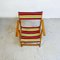 Mid-Century Modern Italian Solid Wood Multi Colored Fabric Folding Chair, 1960s, Image 5