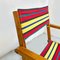 Mid-Century Modern Italian Solid Wood Multi Colored Fabric Folding Chair, 1960s 9