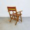 Mid-Century Modern Italian Solid Wood Multi Colored Fabric Folding Chair, 1960s 7