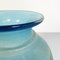 Mid-Century Modern Italian Aquamarine Blue Glass Vase with Geometric Shapes,1960s 4