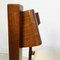 Silla italiana Mid-Century moderna de madera con asiento cuadrado de cuero, años 60, Imagen 11