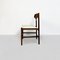 Mid-Century Modern Italian Wooden Chair with Leather Square Seat, 1960s 3