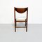 Mid-Century Modern Italian Wooden Chair with Leather Square Seat, 1960s 4