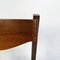 Sedia Mid-Century moderna in legno con seduta quadrata in pelle, Italia, anni '60, Immagine 10