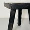 Mid-Century Italian Rustic Three-Legged Wooden Stools with Carved Edge, 1960s, Set of 2, Image 8