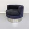 Space Age Italian Black Velvet and Chromed Steel Sofa and Armchairs, 1970s, Set of 3 19