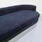 Space Age Italian Black Velvet and Chromed Steel Sofa and Armchairs, 1970s, Set of 3 9
