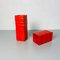 Mid-Century Modern Italian Orange Foam Rubber Vases, 1980s, Set of 2 7