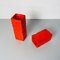 Mid-Century Modern Italian Orange Foam Rubber Vases, 1980s, Set of 2 8