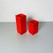 Mid-Century Modern Italian Orange Foam Rubber Vases, 1980s, Set of 2 5