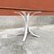 Space Age Italian White Curved Steel Base for Round Top Table, 1970s 4