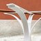 Space Age Italian White Curved Steel Base for Round Top Table, 1970s, Image 9