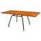 Mid-Century Modern Italian Metal and Wood Extendable Table, 1960s, Image 1
