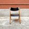 Moderne italienische Mid-Century Stühle aus schwarzer Eiche mit geschwungener Rückenlehne, 1960er, 4er Set 9