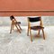 Moderne italienische Mid-Century Stühle aus schwarzer Eiche mit geschwungener Rückenlehne, 1960er, 4er Set 7