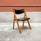 Moderne italienische Mid-Century Stühle aus schwarzer Eiche mit geschwungener Rückenlehne, 1960er, 4er Set 8