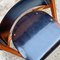 Moderne italienische Mid-Century Stühle aus schwarzer Eiche mit geschwungener Rückenlehne, 1960er, 4er Set 13