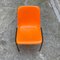 Mid-Century Modern French Stackable Orange Plastic Chairs, 1970s, Set of 6, Image 9