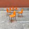 Mid-Century Modern French Stackable Orange Plastic Chairs, 1970s, Set of 6 2