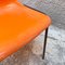 Mid-Century Modern French Stackable Orange Plastic Chairs, 1970s, Set of 6, Image 11