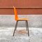 Mid-Century Modern French Stackable Orange Plastic Chairs, 1970s, Set of 6 6