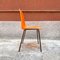 Mid-Century Modern French Stackable Orange Plastic Chairs, 1970s, Set of 6, Image 6