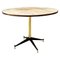 Mid-Century Italian Round Table with Marble Effect, 1950s, Image 1