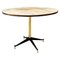 Table Ronde Mid-Century avec Effet Marbre, Italie, 1950s 1