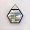 Espejo italiano Mid-Century hexagonal con marco de teca, años 60, Imagen 2
