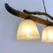 Mid-Century Modern Three-Light Chandelier with Curved Wood Structure, 1960s 5