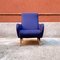 Blaue italienische Mid-Century Sessel aus Baumwolle von Marco Zanuso, 1950er, 2er Set 6