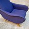Blaue italienische Mid-Century Sessel aus Baumwolle von Marco Zanuso, 1950er, 2er Set 8