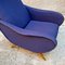 Mid-Century Italian Blue Cotton Armchairs by Marco Zanuso, 1950s, Set of 2 8