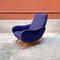 Blaue italienische Mid-Century Sessel aus Baumwolle von Marco Zanuso, 1950er, 2er Set 5