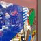 Espejo decorativo italiano moderno grande con diseño abstracto multicolor, años 80, Imagen 6