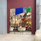 Espejo decorativo italiano moderno grande con diseño abstracto multicolor, años 80, Imagen 2