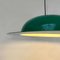 Mid-Century Modern Italian Hat-Shaped Green Metal Chandelier, 1970s, Image 8