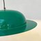 Mid-Century Modern Italian Hat-Shaped Green Metal Chandelier, 1970s 9