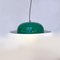 Lámpara de araña italiana Mid-Century moderna en forma de sombrero de metal verde, años 70, Imagen 6