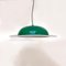 Mid-Century Modern Italian Hat-Shaped Green Metal Chandelier, 1970s 4