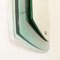 Mid-Century Modern Italian Green Irregular Mirror with Chromed Details, 1970s 9