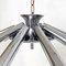 Mid-Century Modern Italian Twelve-Light Chromed Steel Chandelier, 1970s, Image 4