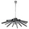 Mid-Century Modern Italian Twelve-Light Chromed Steel Chandelier, 1970s, Image 1