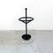 Mid-Century Modern Italian Black Umbrella Stand with Round Marble Base, 1980s 2